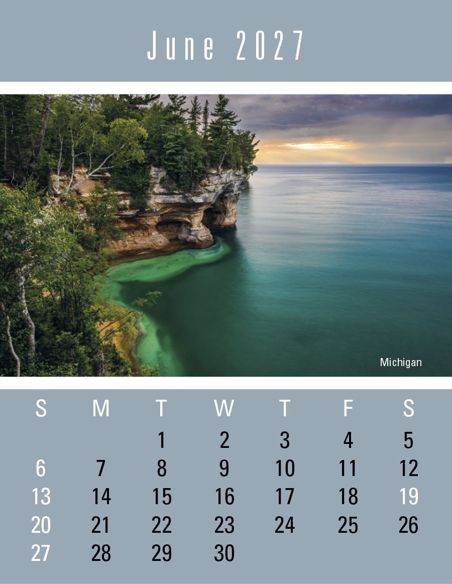 Triumph® Calendars Press-N-Stick Scenic Calendar 1636